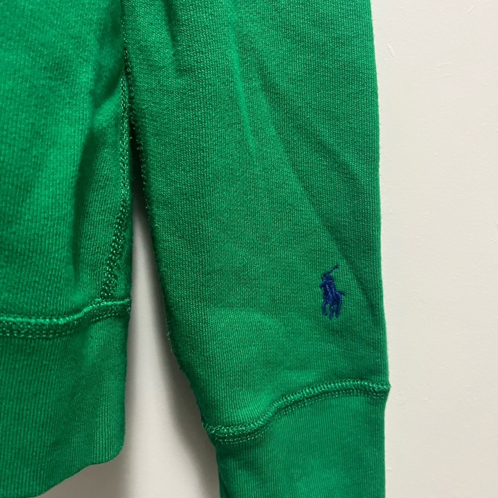 NWT Polo Ralph Lauren Fleece Crewneck Sweatshirt Kelly Green Kids Size 10-12 - Picture 2 of 10